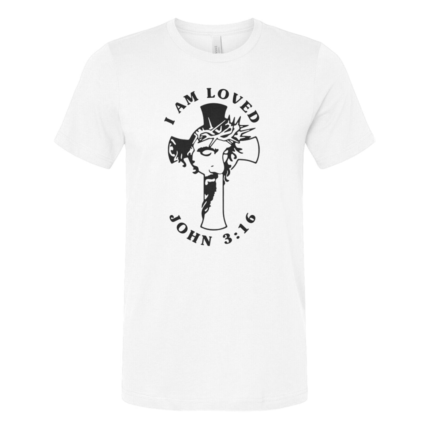 John 3:16 White T-Shirt Religious Apparel Jesus Tee Christian Clothing Unisex