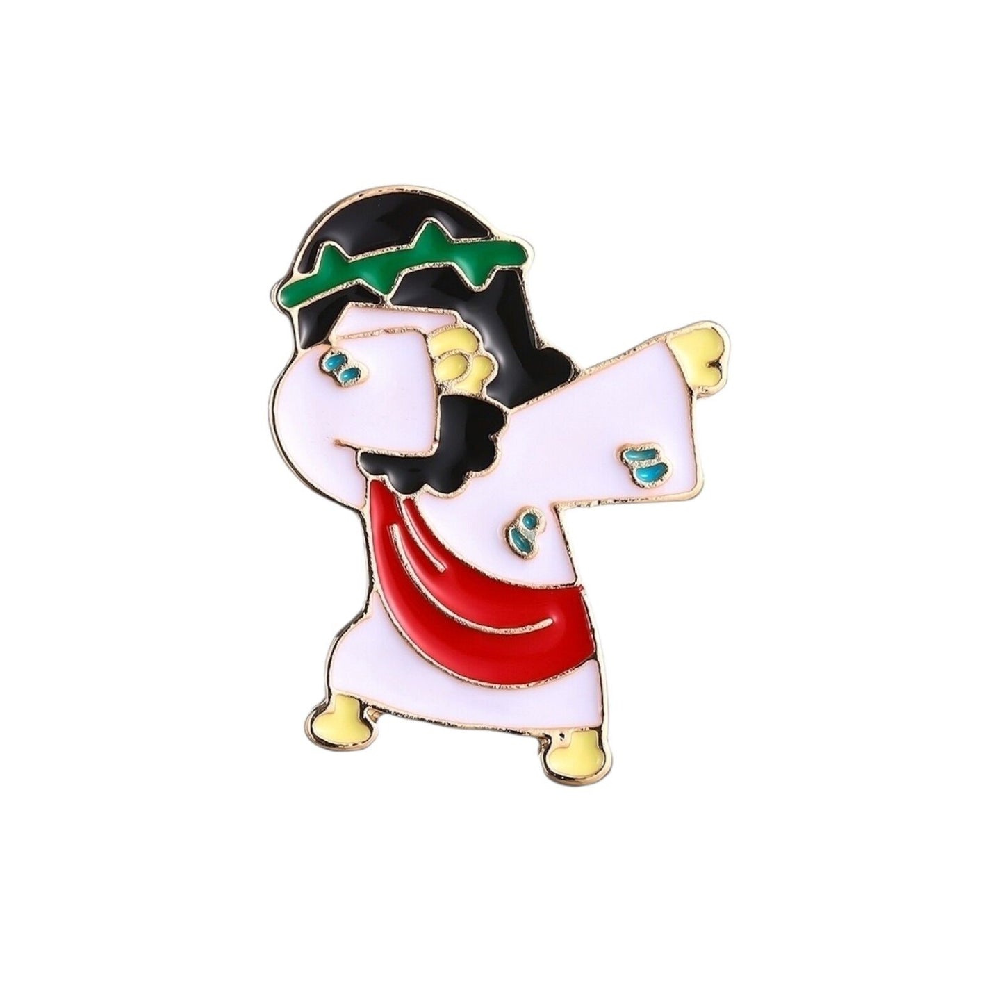Jesus Dabbing Enamel Pin | Christian Collar Pin | Brooch Accessory | Lapel Pin